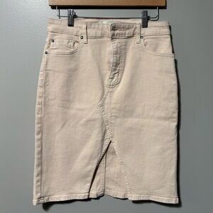 Fidelity Aline Maxi Skirt Cream Denim